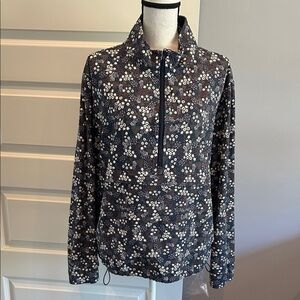 Floral Quarter-Zip Women's Top
